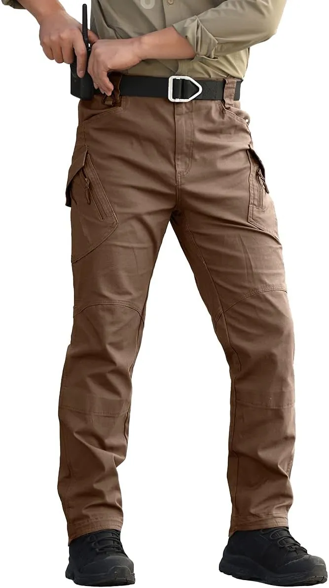 NAVEKULL Men's Military Cargo Tactical Pants Ripstop Lightweight Cotton Stretch Combat Outdoor Hiking Pants