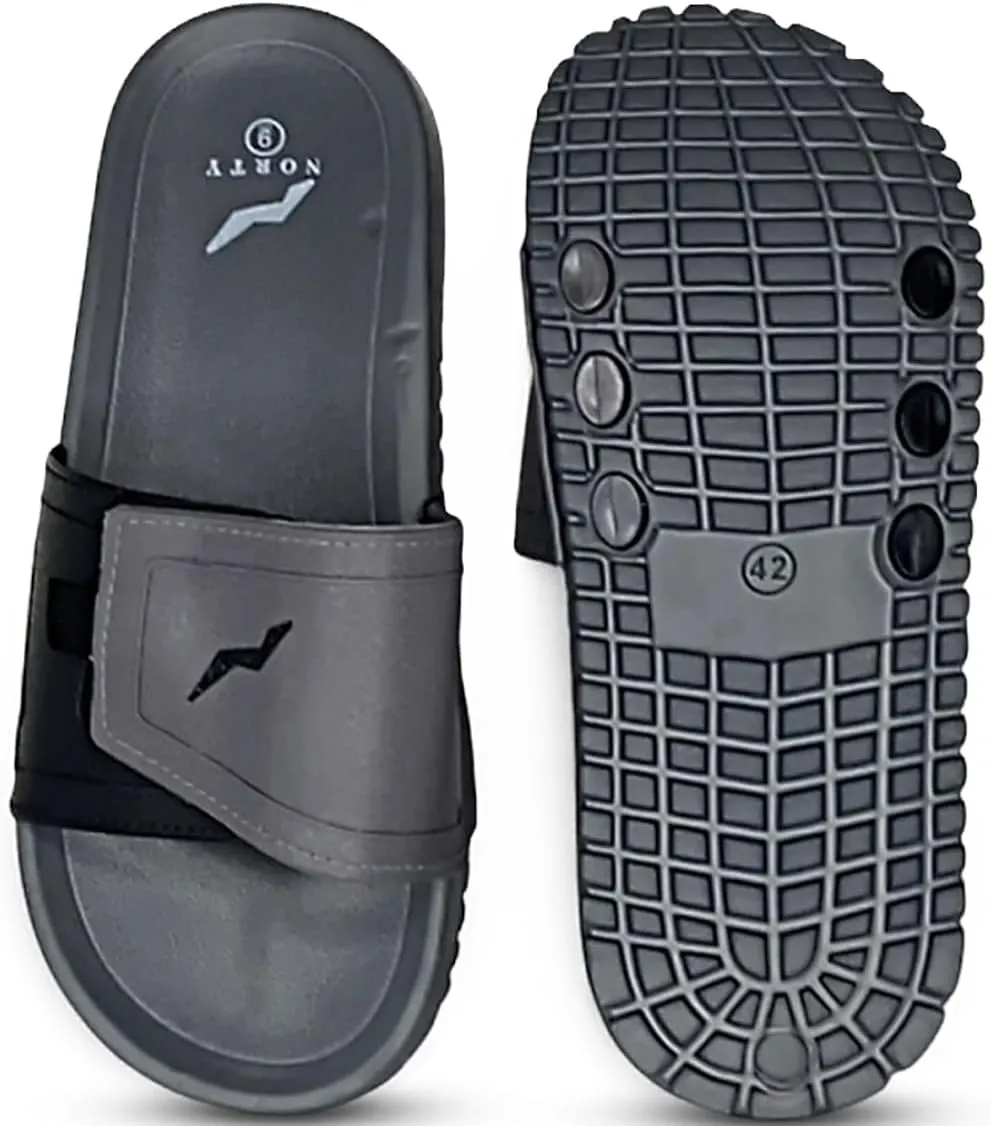 NORTY Men’s Slides Sandal Sport Sandals Open Toe Slip on Indoor Outdoor Shoes