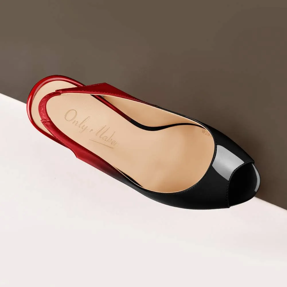 Open Peep Toe Platform High Stiletto Heels Slingback Sandals
