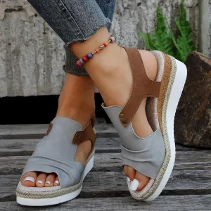 Orthopedic Platform Wedge Sandals for Women Espadrille Platform Wedge for Summer Dressy Slip on Heels Open Toe Ankle Strap Sandal Comfortable Walking Casual Beach Shoes 2025 Vacation