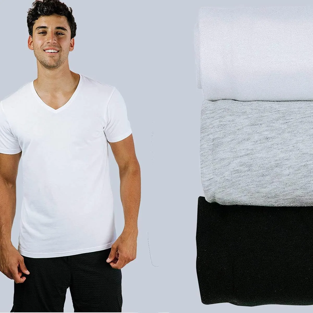 Pair of Thieves 3-Pack Slim Fit V-Neck T-Shirts for Men - Super Soft Tagless V Neck T-Shirts for Men, Multipack Tees