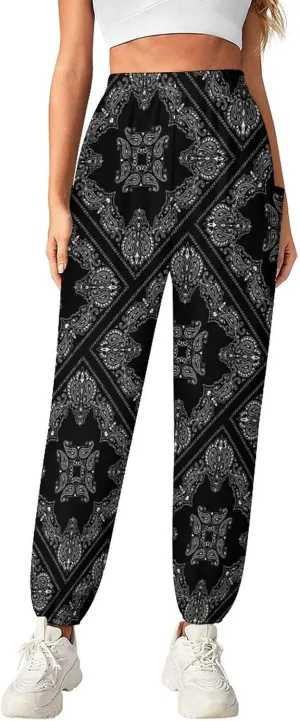 Paisley Print Yoga Bloomers Women Hippie Harem Pant Elephant Pants Elastic Gym Long Pants Loose Casual Sweatpants
