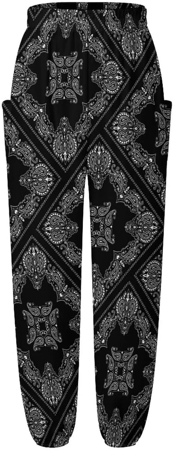 Paisley Print Yoga Bloomers Women Hippie Harem Pant Elephant Pants Elastic Gym Long Pants Loose Casual Sweatpants