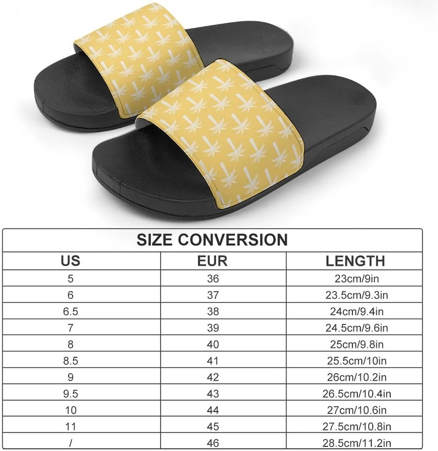 Palm Tree Tropical Summer Botanical Mustard Sandals Shower Men's Sandals Bathroom Slippers Non-Slip Indoor Home House Beach Shoes