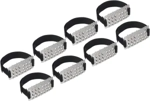 PATIKIL Ice Cleats, 4 Pairs Non-Slip Gripper Spikes Claw Snow Traction Crampons Pads with 26 Tooth Steel Nails for Shoes and Boots, Black