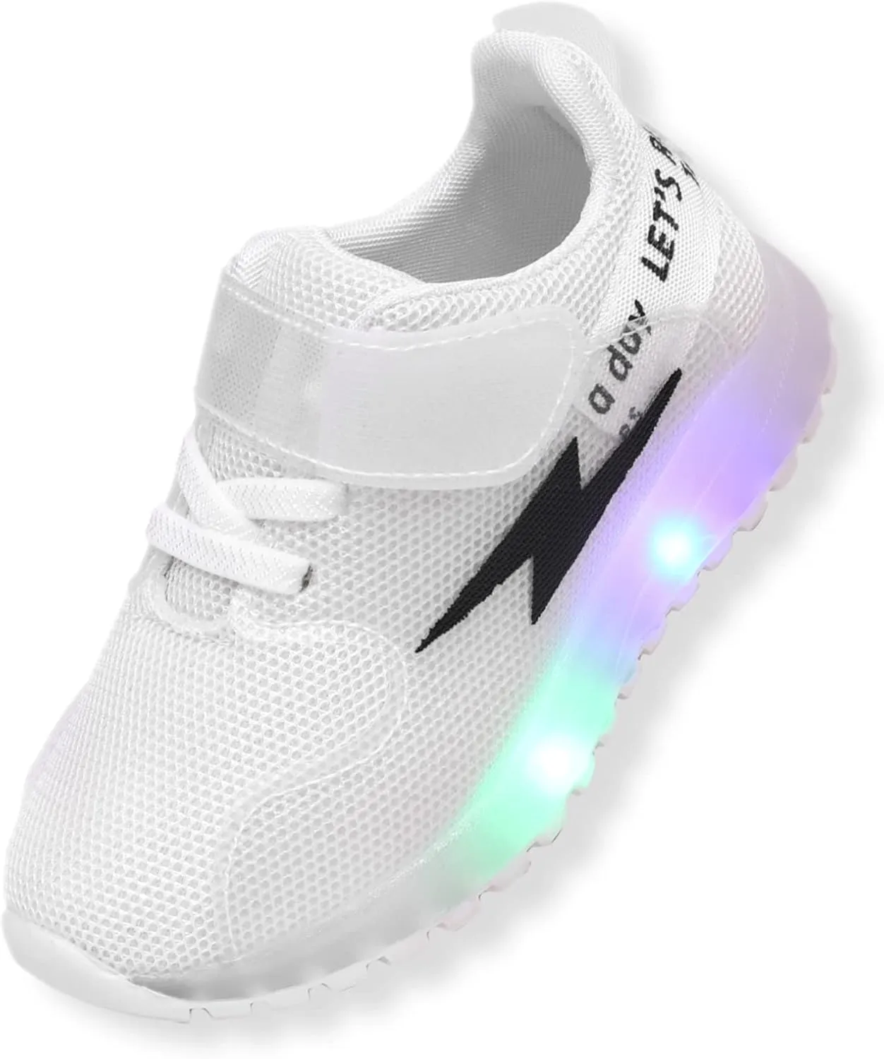 PATPAT Toddler Shoes with LED Light Up - Shiny Toddler Sneakers for Girls & Boys - Perfect for Christmas & Birthday