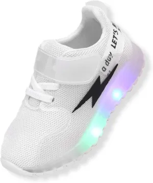 PATPAT Toddler Shoes with LED Light Up - Shiny Toddler Sneakers for Girls & Boys - Perfect for Christmas & Birthday
