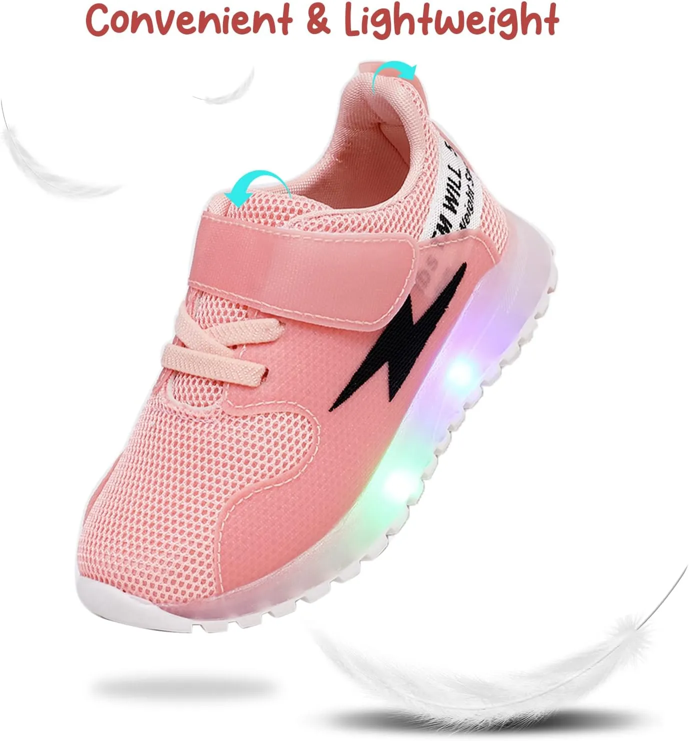 PATPAT Toddler Shoes with LED Light Up - Shiny Toddler Sneakers for Girls & Boys - Perfect for Christmas & Birthday