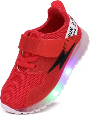 PATPAT Toddler Shoes with LED Light Up - Shiny Toddler Sneakers for Girls & Boys - Perfect for Christmas & Birthday