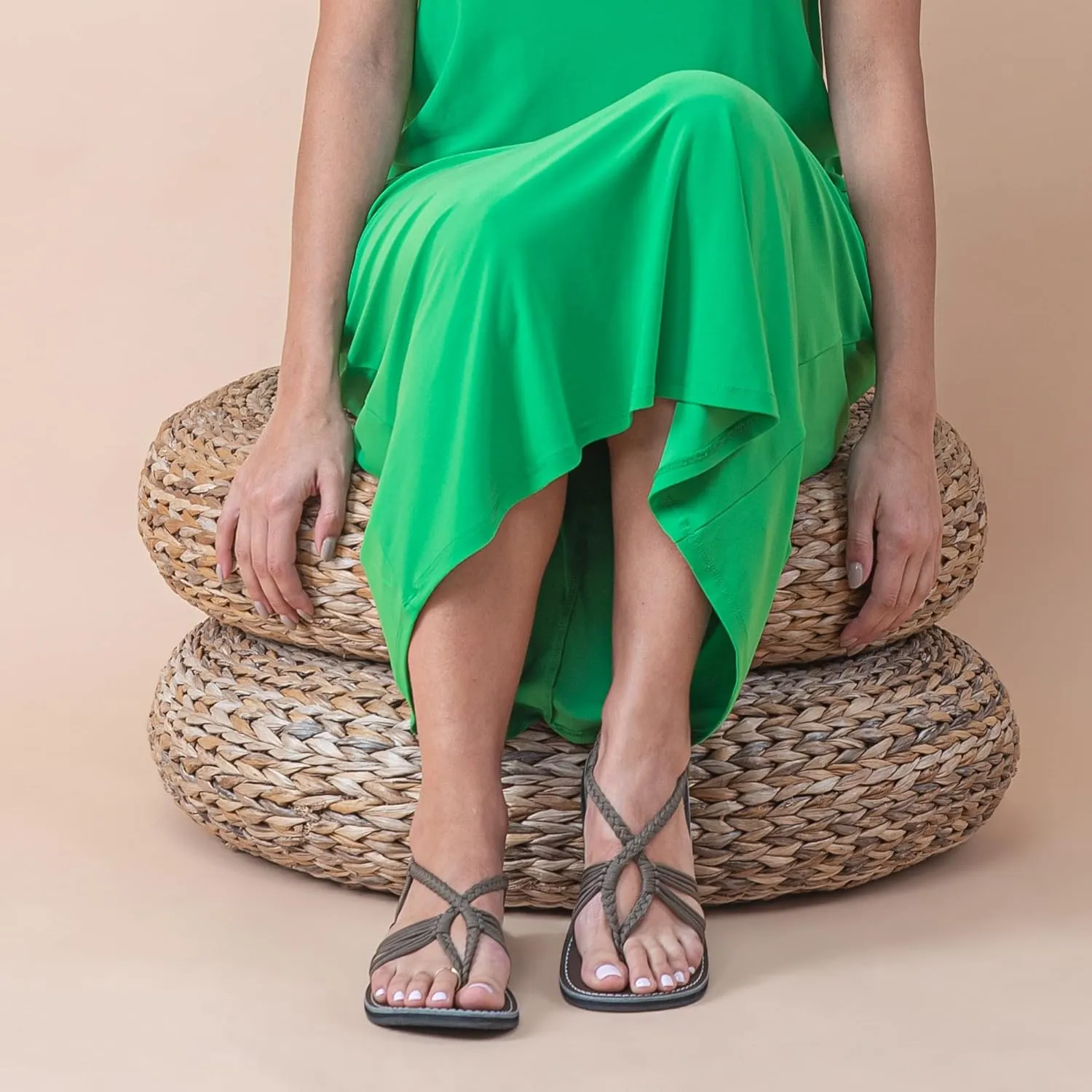 Plaka Seashell Comfortable Womens Sandals | Strappy Sandals for Women Dressy Style Perfect for Beach Walk and Poolside