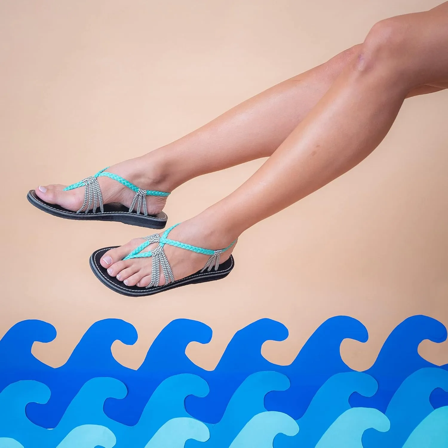 Plaka Seashell Comfortable Womens Sandals | Strappy Sandals for Women Dressy Style Perfect for Beach Walk and Poolside