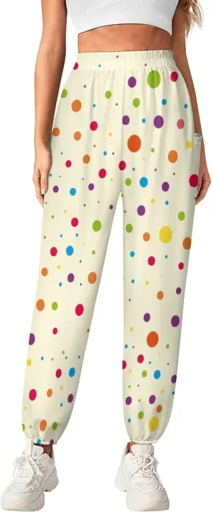 Polka Dots Yoga Bloomers Woman Hippie Harem Pants Knickerbockers Elastic Gym Yoga Clothes Casual Loose Sweatpants