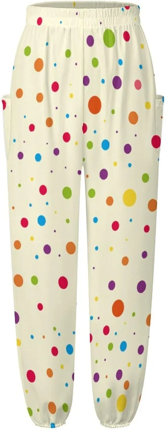 Polka Dots Yoga Bloomers Woman Hippie Harem Pants Knickerbockers Elastic Gym Yoga Clothes Casual Loose Sweatpants