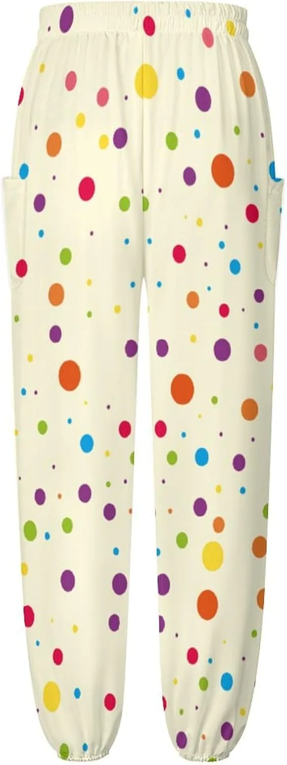 Polka Dots Yoga Bloomers Woman Hippie Harem Pants Knickerbockers Elastic Gym Yoga Clothes Casual Loose Sweatpants