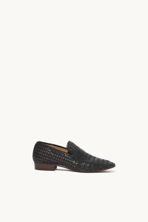 Punched Leather Brade Loafers