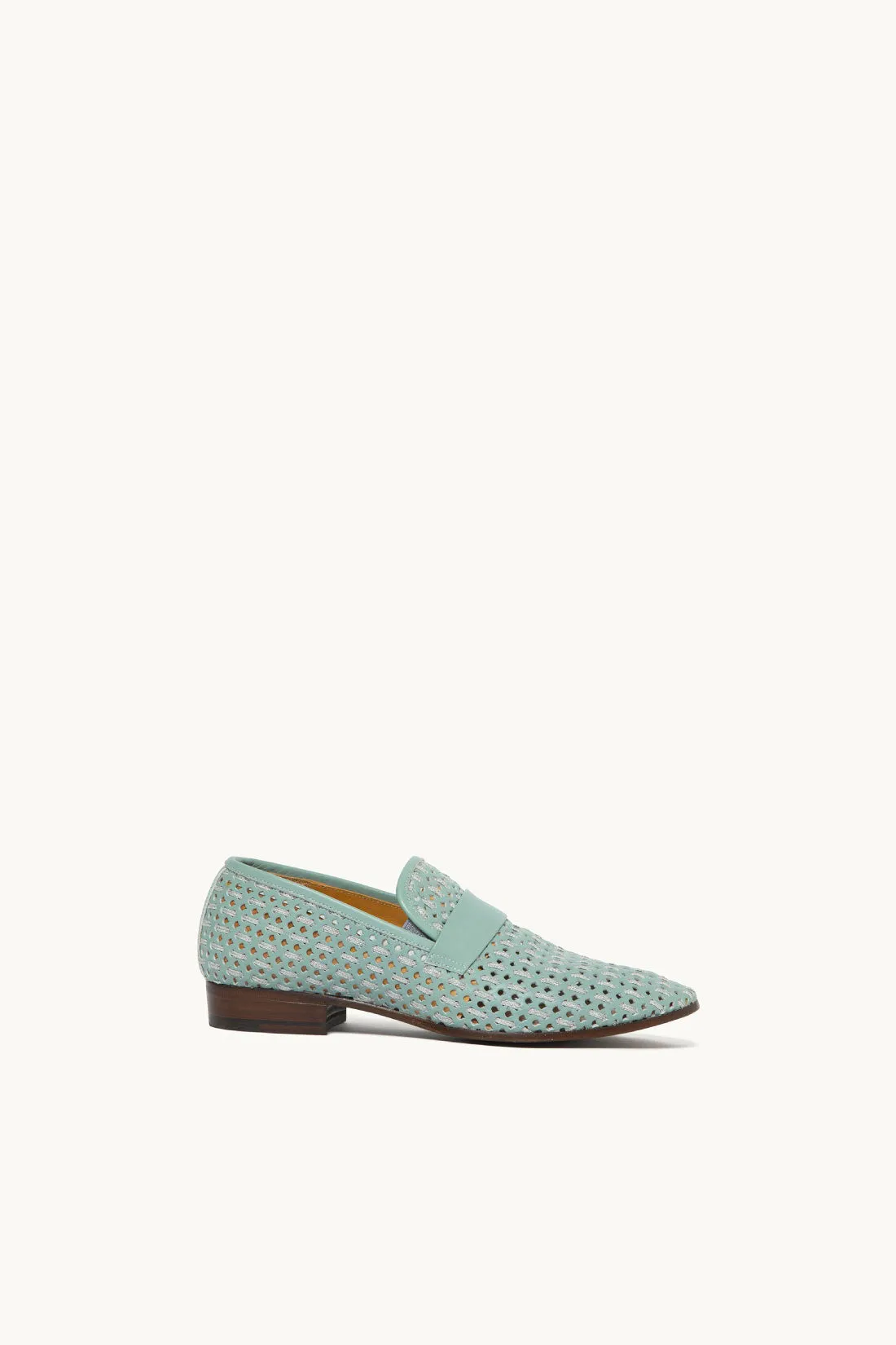 Punched Leather Brade Loafers