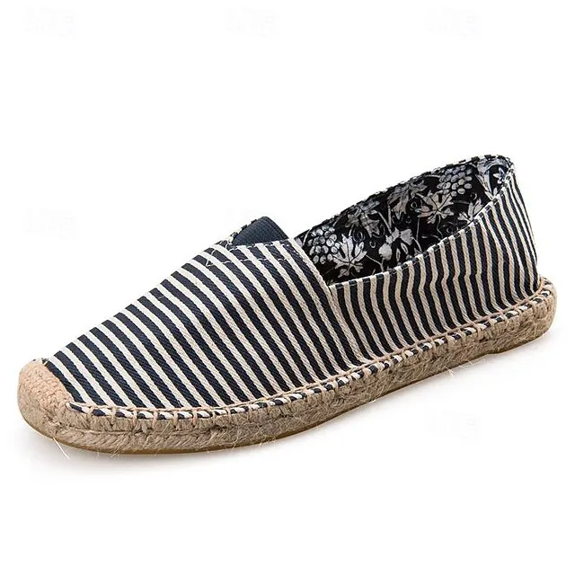 Red Hurry, limited slots and Striped Running out fast Men's Nautical Espadrilles: White