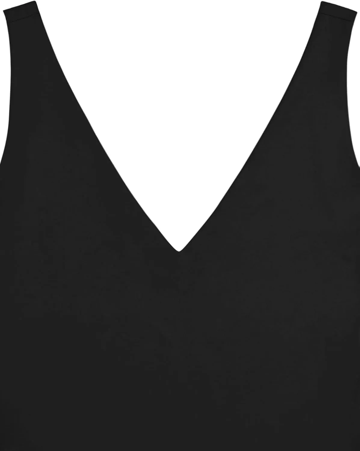 REORIA Butsmooth® Women’s Trendy Sexy Plunge Deep V Neck Sleeveless V Backless Slim Fit Going Out Crop Tank Tops