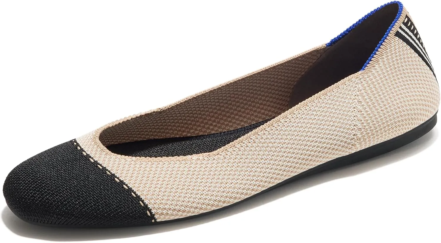 Rothy's The Square Women's Slip-On Shoes, Squared-Toe Flats, Made from Recycled Plastic Bottles & Machine Washable