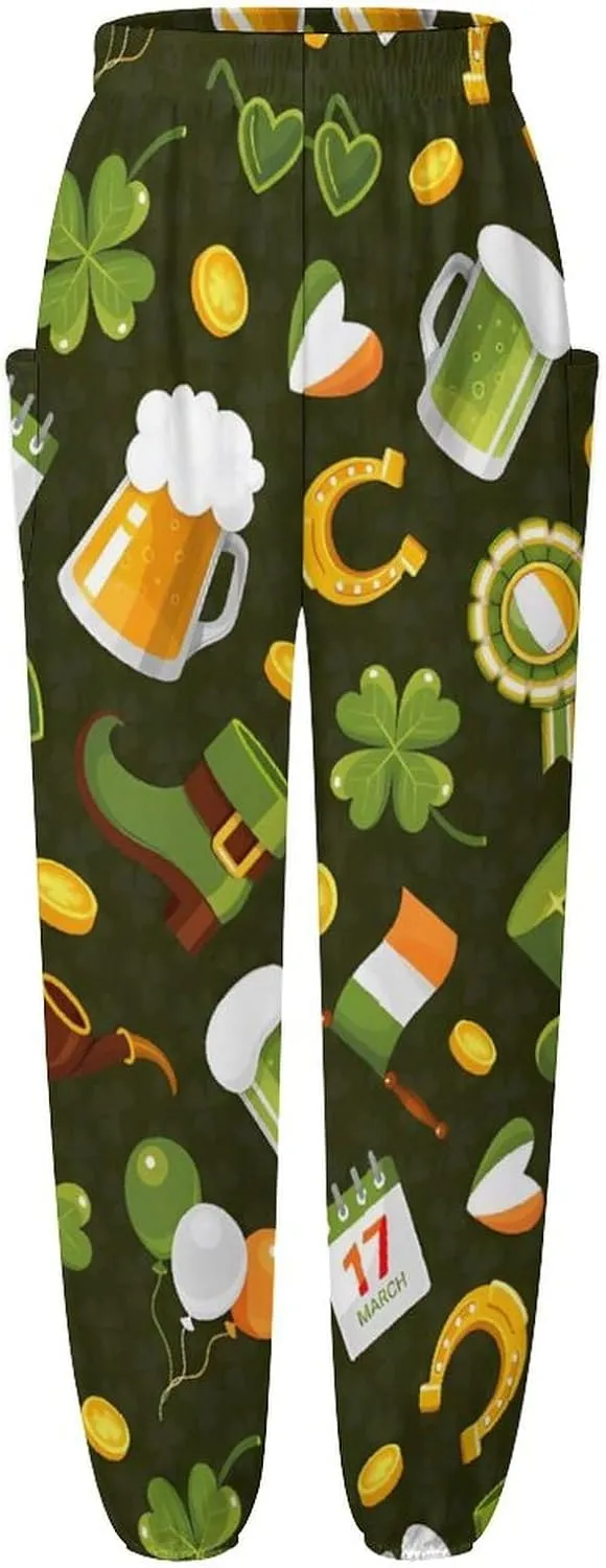 Saint Patricks Day Yoga Bloomers Womens Hippie Harem Pant Knickerbockers Elastic Gym Home Wear Loose Casual Slacks