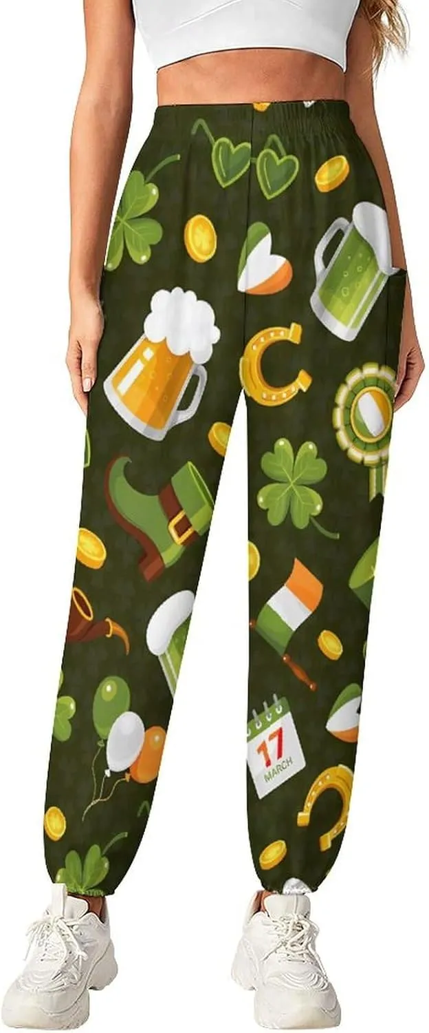 Saint Patricks Day Yoga Bloomers Womens Hippie Harem Pant Knickerbockers Elastic Gym Home Wear Loose Casual Slacks