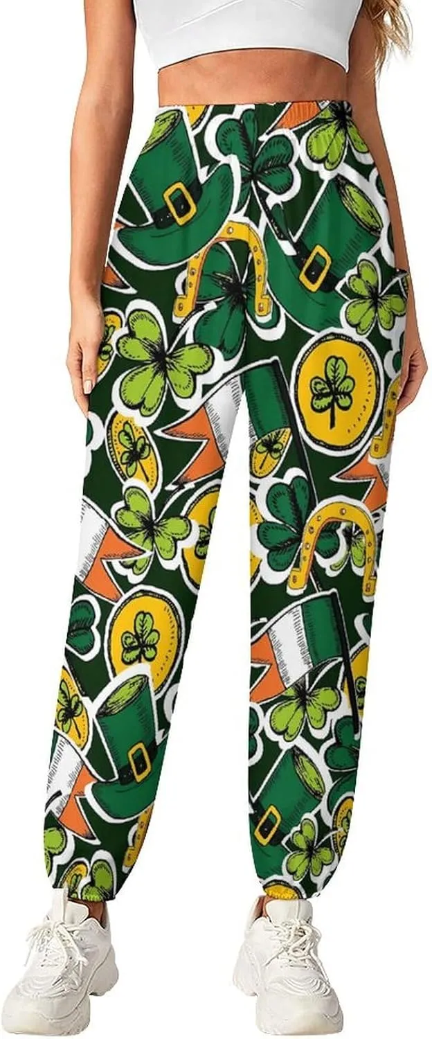 Saint Patricks Day Yoga Bloomers Womens Hippie Harem Pant Knickerbockers Elastic Gym Home Wear Loose Casual Slacks