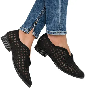Sandals for Women Platform, Pointed Toe Breathable Wedges Loafers Bowknot Hollow Out Walking Shoes Beach Casual Sandals