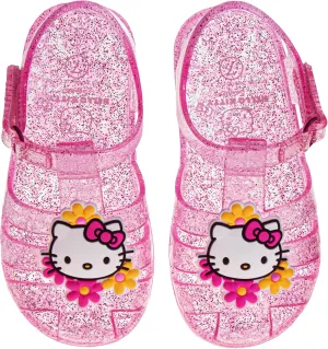 Sanrio Hello Kitty Jelly Sandals for Girls - Slip-On Slide Kitty Sandal Water Pool Beach Slides (Sizes: 6-10 Toddler / 11 Little Kid)