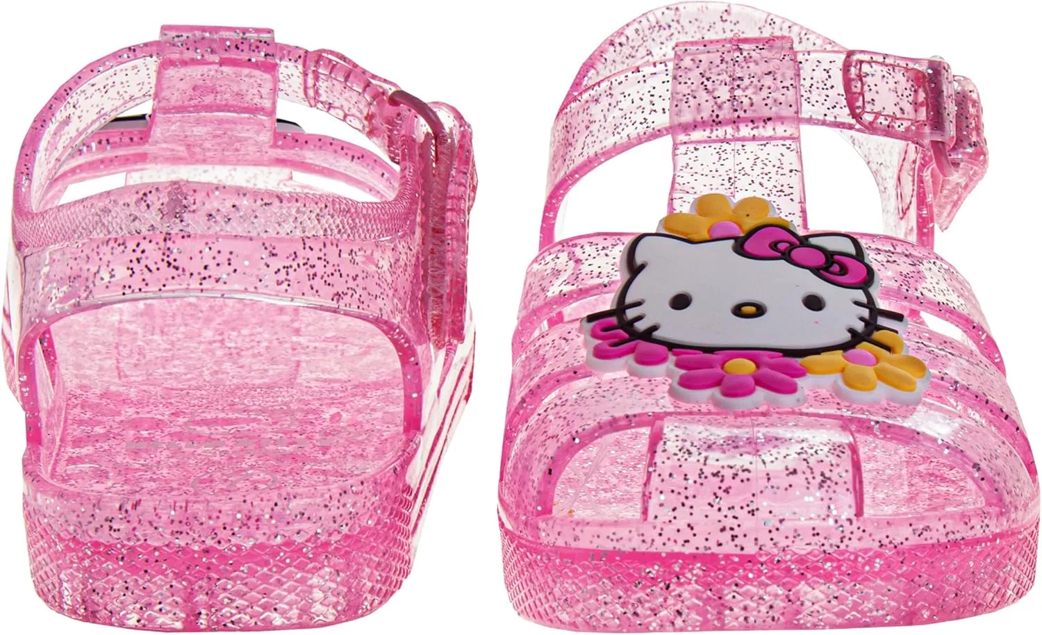 Sanrio Hello Kitty Jelly Sandals for Girls - Slip-On Slide Kitty Sandal Water Pool Beach Slides (Sizes: 6-10 Toddler / 11 Little Kid)