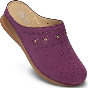SHIBEVER Clogs for Women Mules Slip-On: Closed Toe Clog - Comfortable Womens Mule