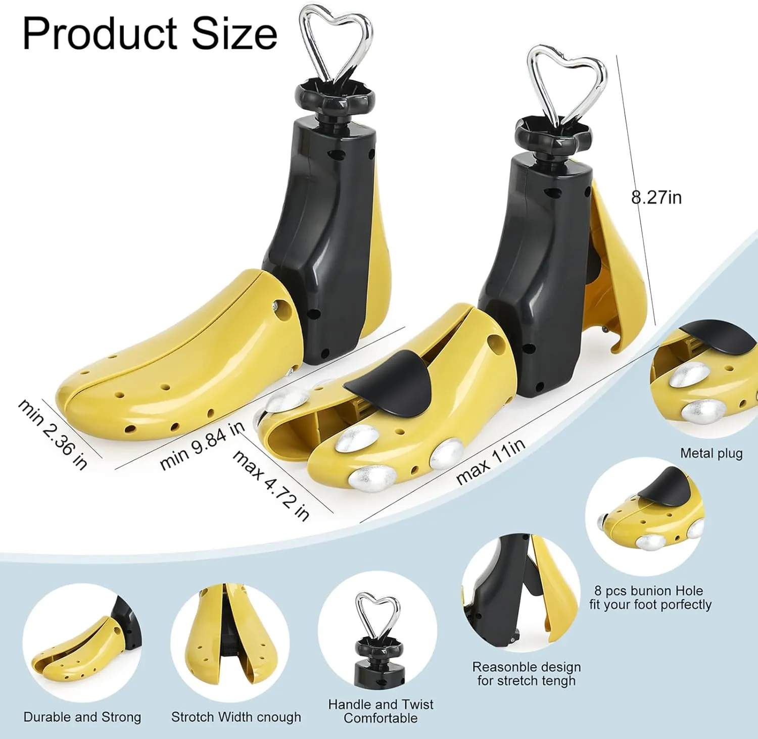 Shoe Stretcher Women Men, Boot Stretcher Men, Shoe Tree Adjustable Width Length for Wide Feet