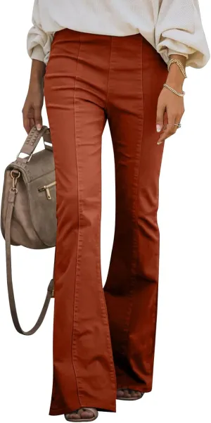 Sidefeel Women's Flare Jeans Strenchy Elastic High Waisted Bell Bottom Bootcut Denim Pants