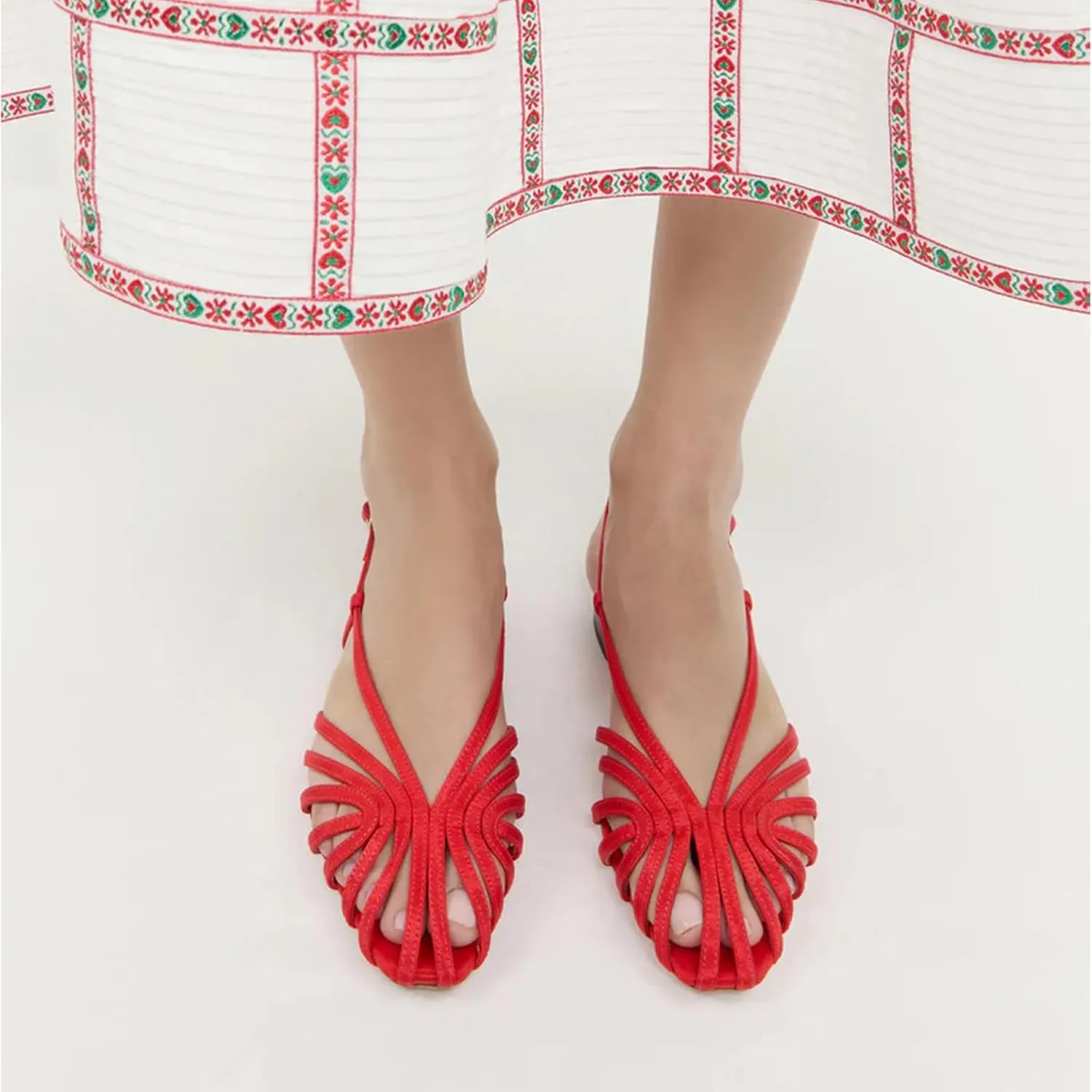 Slingback Flat Sandals for Women Comfort Round Toe Low heel Sandals Casual Summer Dress Shoes
