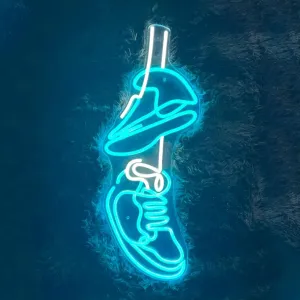 Sneakers Neon Sign For The Ultimate, Shoe Neon Sign, Sneaker Night Light Modern, Sports Shoe Decor, Sneaker Wall Art, Sneaker Wall Decor, 16.5"x6.4", Customizable Color