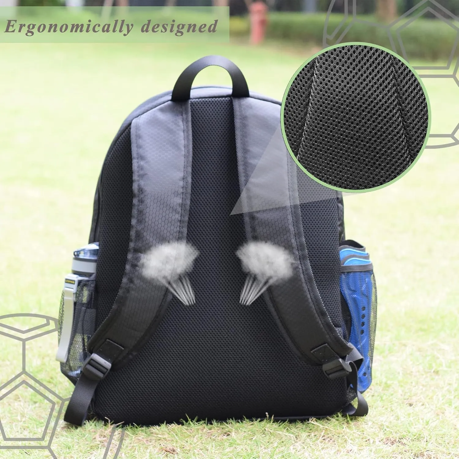 Soccer Ball Bag-Backpack for Basketball,Volleyball with Cleat Shoes and Ball Compartment for Sports Team,Trainning
