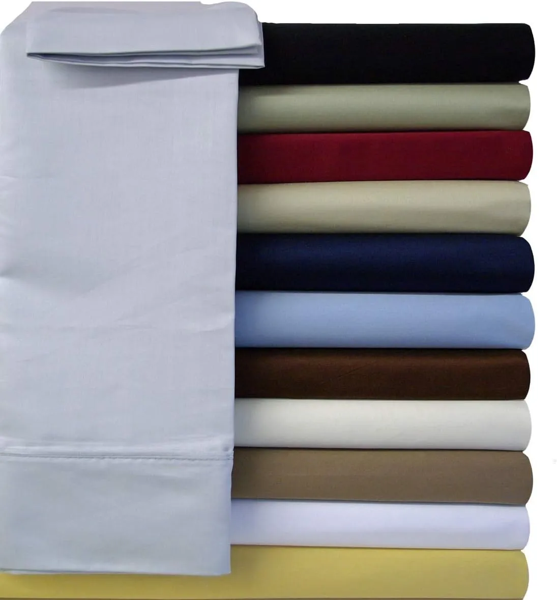 Solid Chocolate Super Single Microfiber Attached Waterbed Sheets with Pole Attachment. Pole not Included