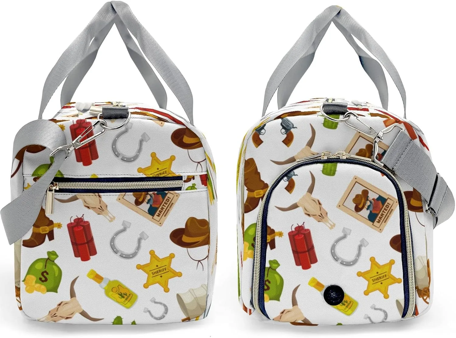 Sport Player Duffle Bag for Travel,Personalized Boots Hats Wild Carry on Bag Travel Bags Overnight Weekend Gym Bag Carry On Luggage Bags
