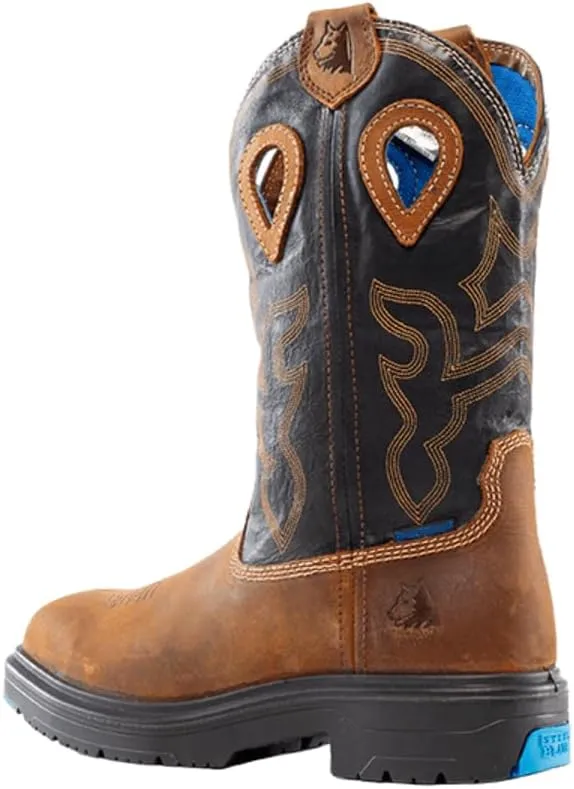 Steel Blue Men's Blue Heeler Steel Toe Safety Boot, Brown/Black
