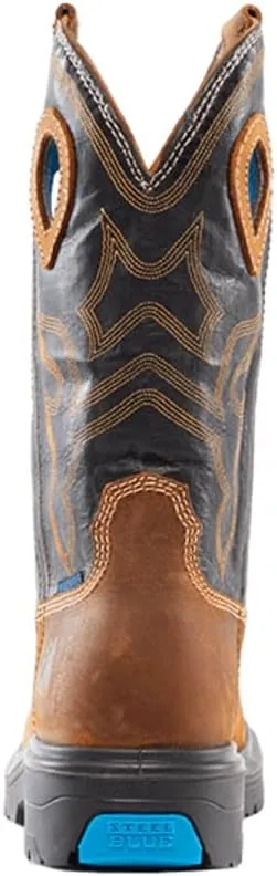Steel Blue Men's Blue Heeler Steel Toe Safety Boot, Brown/Black