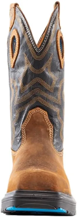 Steel Blue Men's Blue Heeler Steel Toe Safety Boot, Brown/Black