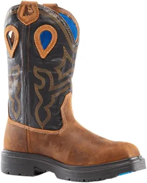 Steel Blue Men's Blue Heeler Steel Toe Safety Boot, Brown/Black