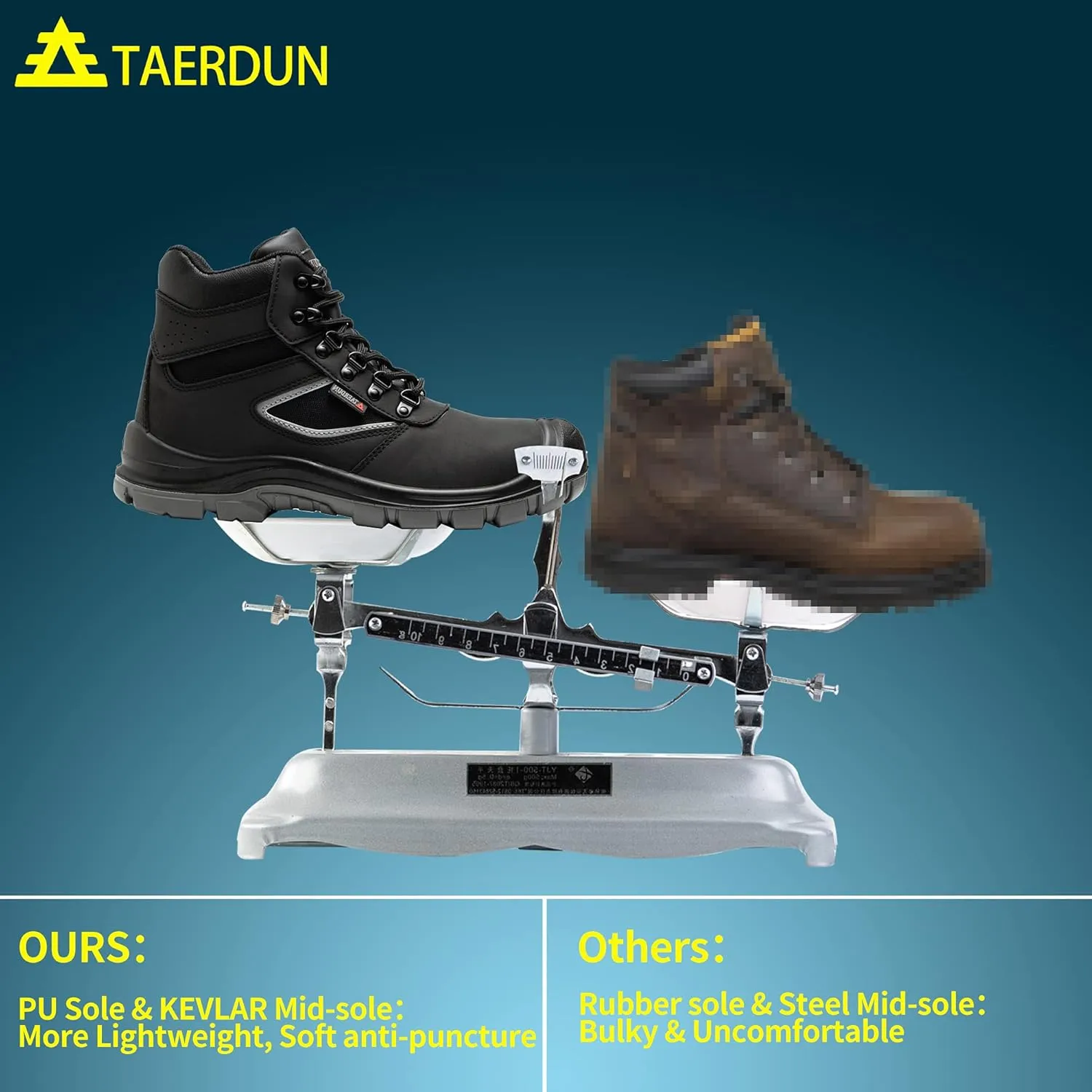 Steel Toe Boots for Men Waterproof Work Safety Shoes Non-slip Breathable Comfort Lightweight, Industrial & Construction Shoes, Indestructible Welding Boots