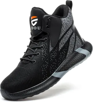 Steel Toe Shoes for Men Lightweight Comfortable Steel Toe Sneakers Waterproof Slip Resistant Steel Toe Boots for Women