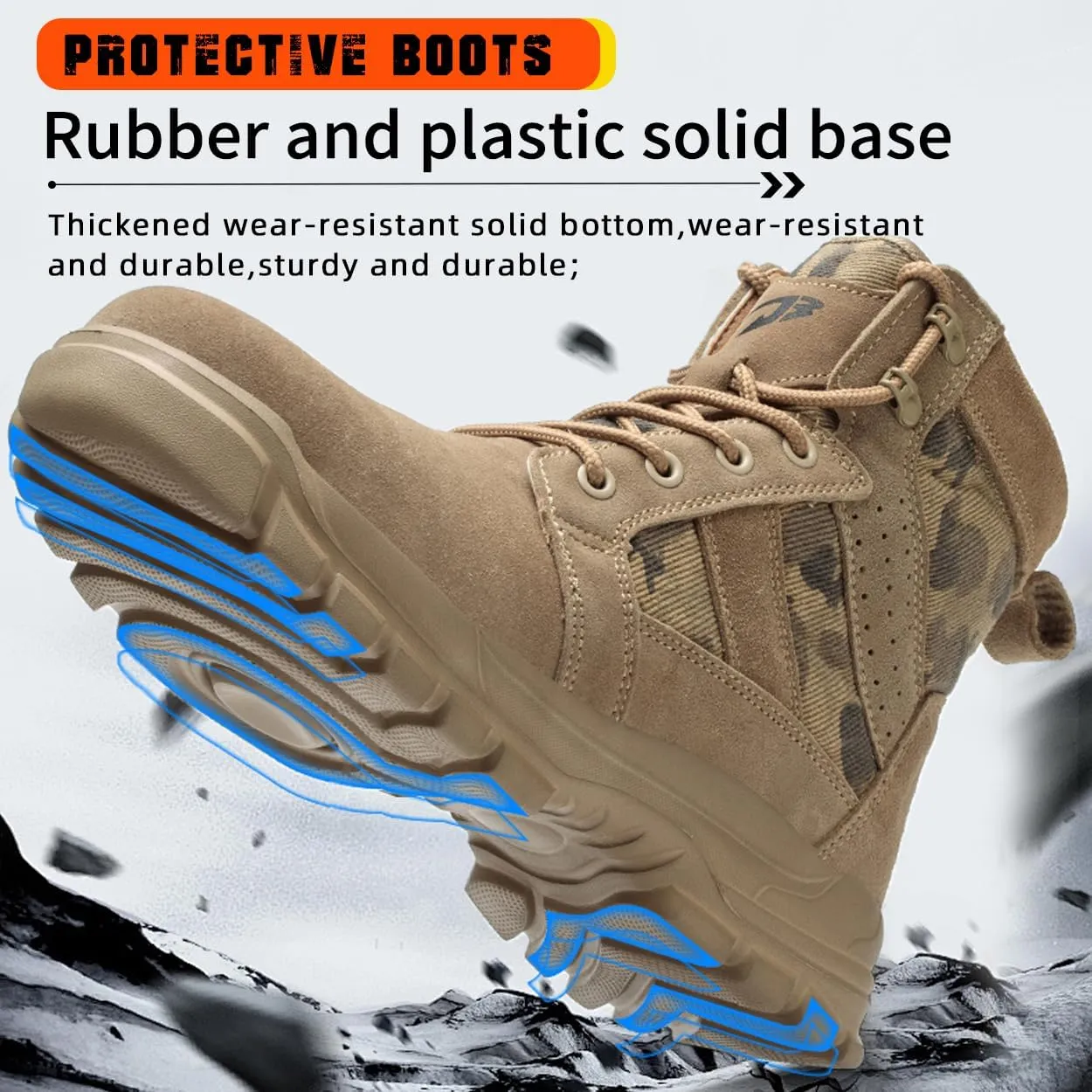 Steel Toe Shoes for Men Women Comfortable Fashion Safety Boots Lightweight Industrial & Construction Work Shoes