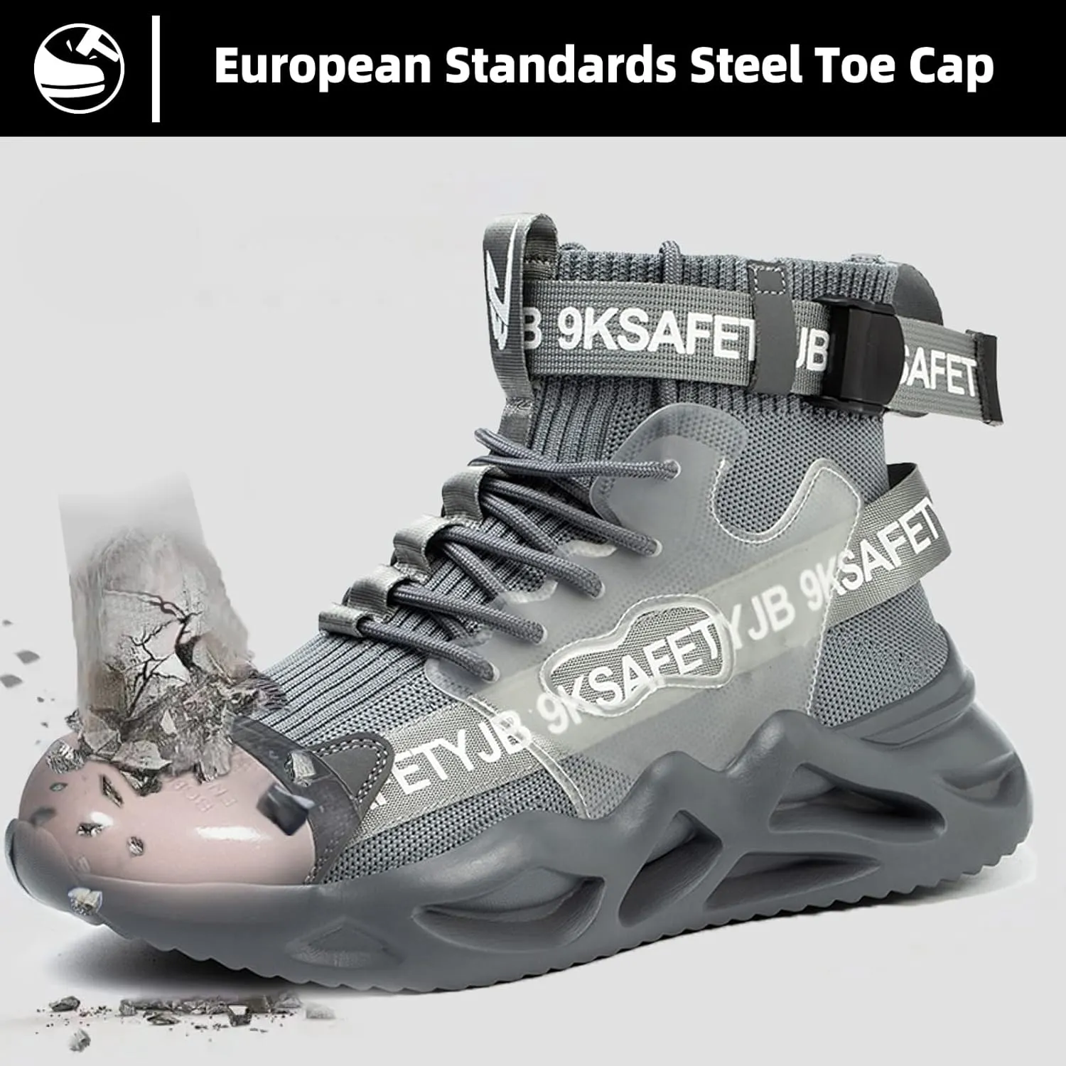 Steel Toe Shoes for Men Women Lightweight Steel Toe Sneakers Safety Shoes Comfortable Indestructible Steel Toe Boots Non Slip Work Shoes