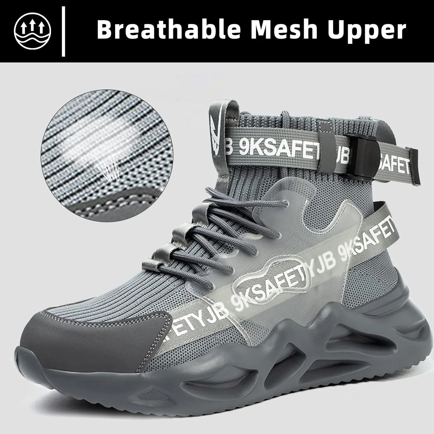 Steel Toe Shoes for Men Women Lightweight Steel Toe Sneakers Safety Shoes Comfortable Indestructible Steel Toe Boots Non Slip Work Shoes