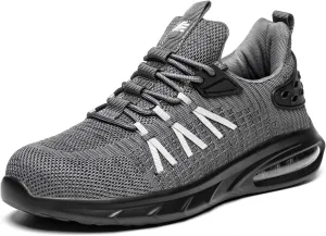 Steel Toe Shoes for Men Work Women Lightweight Air Cushion Sneakers Slip Resistant Safety Work Boots Indestructible Shoes