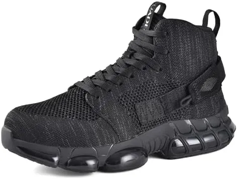 SUADEX Arch Support Steel Toe Boots for Men Women Indestructible Work Boots Lightweight Safety Shoes Puncture Proof Composite Toe