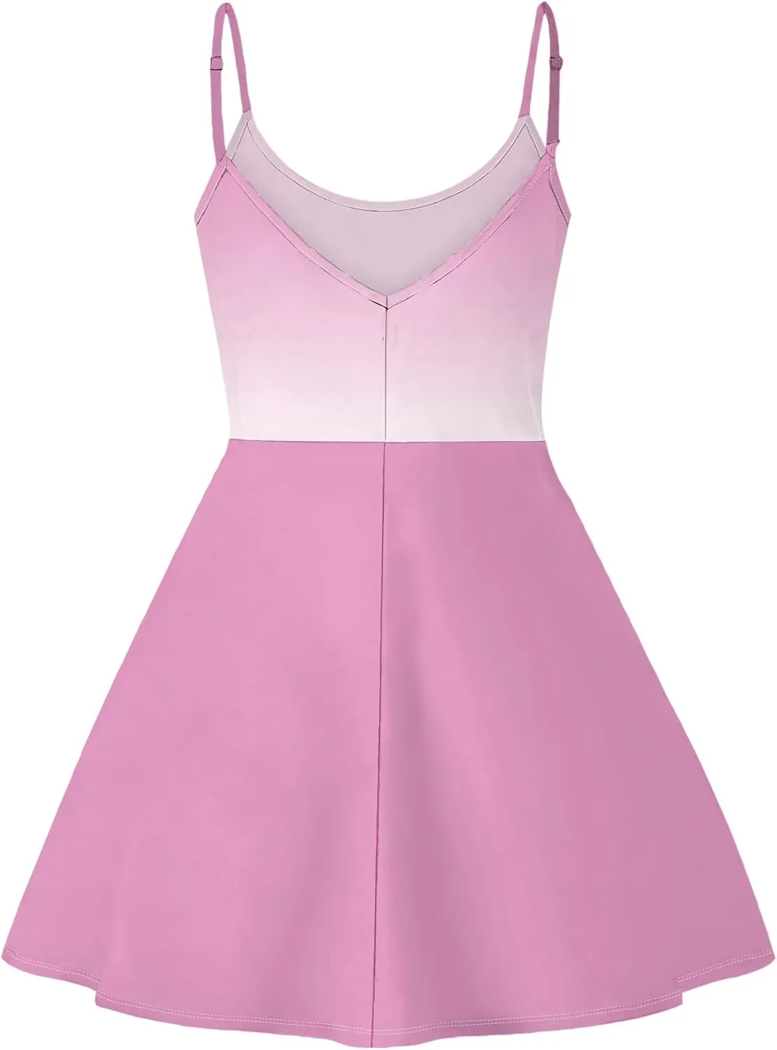 Summer Cami Midi Halter Tank Short Dress Off-Shoulder Backless Adjustable Shoulder Strap Knee-Length Sundress S-3XL