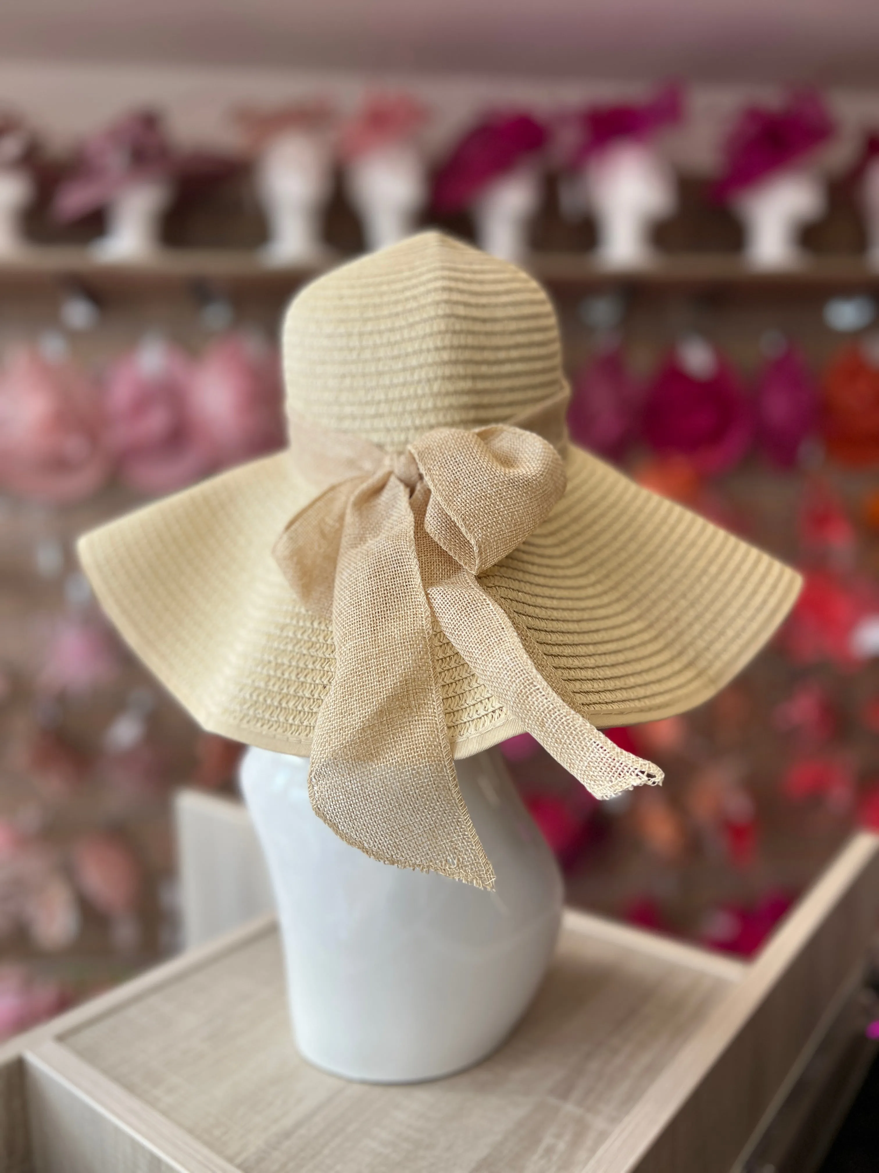 Summer Straw Floppy Hat Beige